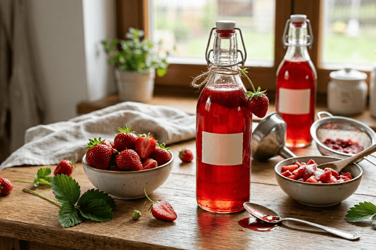 jahodový sirup