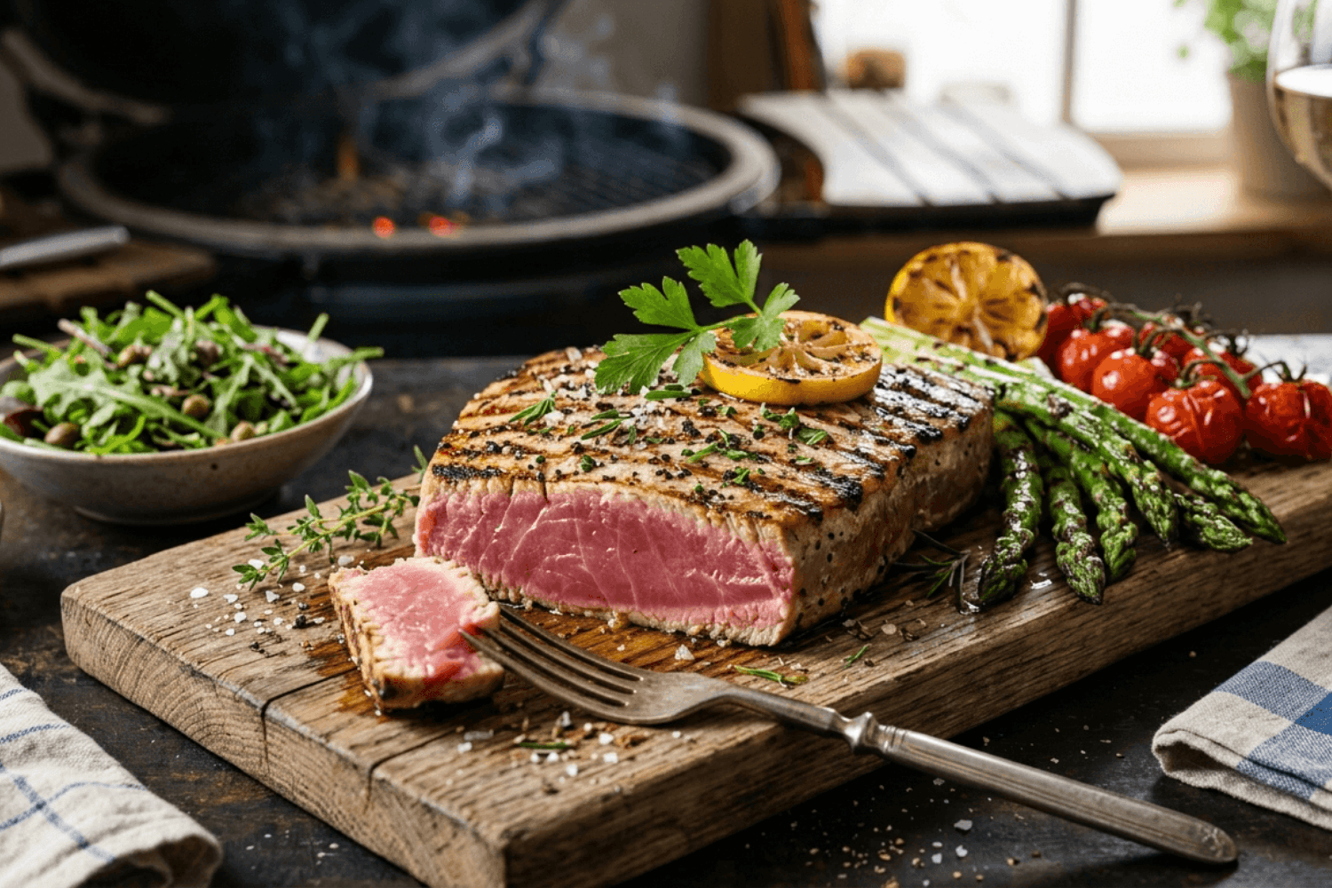 Grilovaný steak z tuniaka