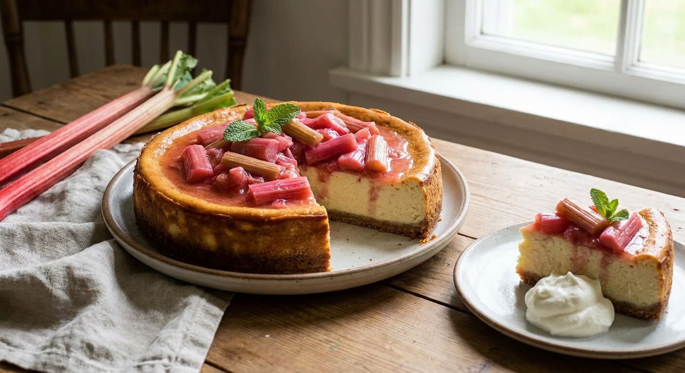 Rebarborový cheesecake