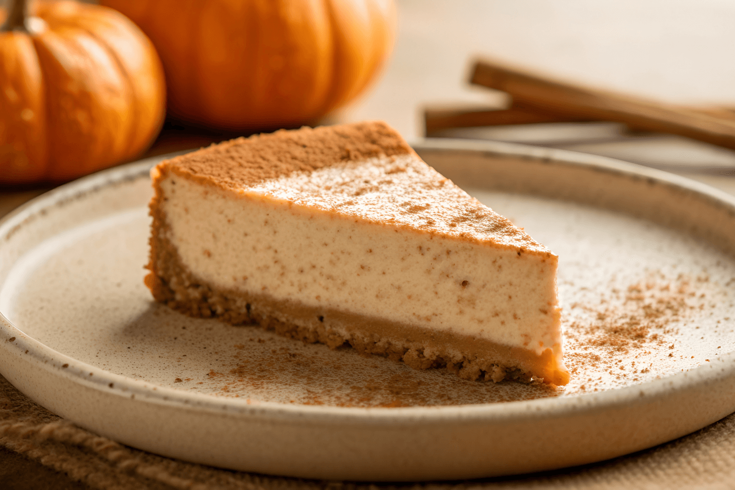 Tekvicový cheesecake so škoricou