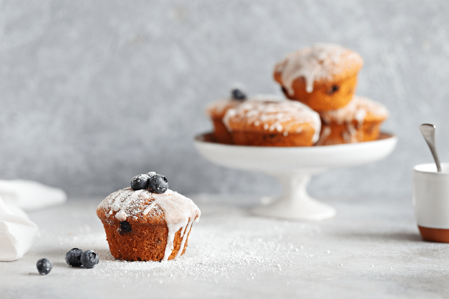 Čučoriedkové muffiny s citrónovou polevou