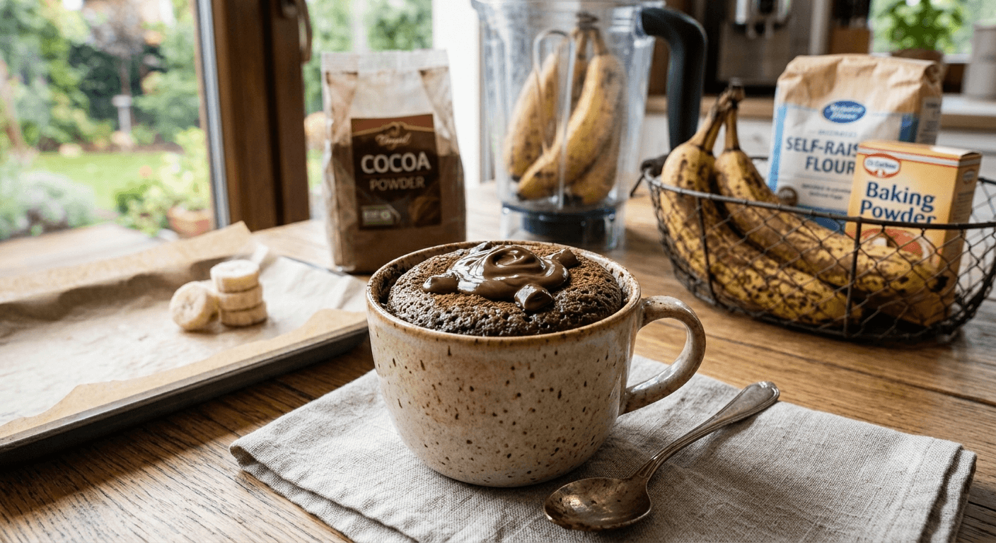 Čokoládový Mug Cake z mikrovlnky