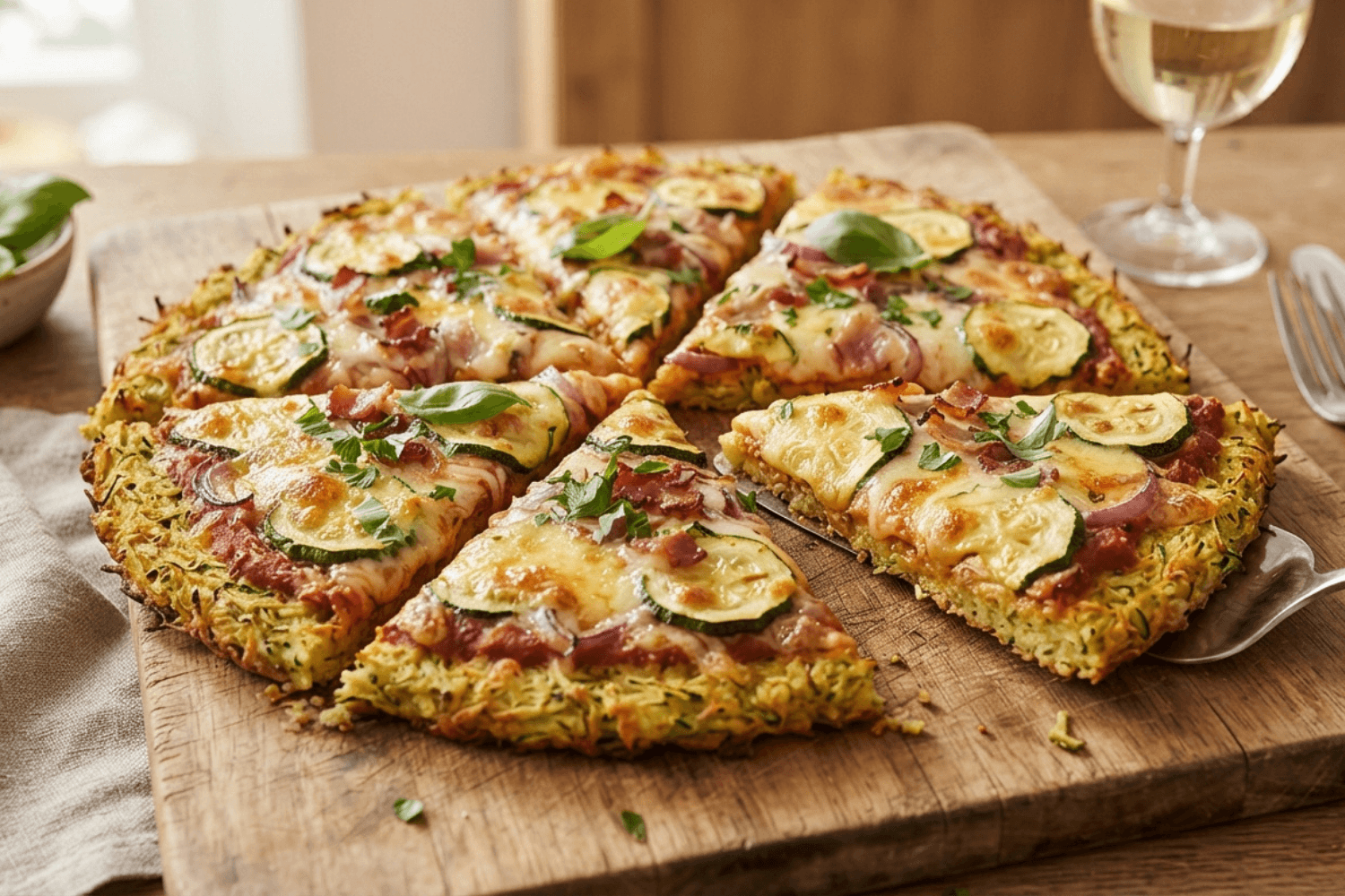Cuketová pizza bez mouky