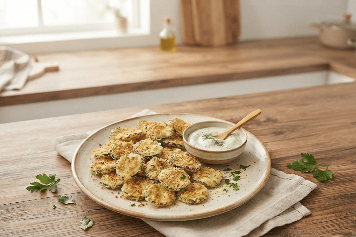 Cuketové chipsy v horkovzdušné fritéze